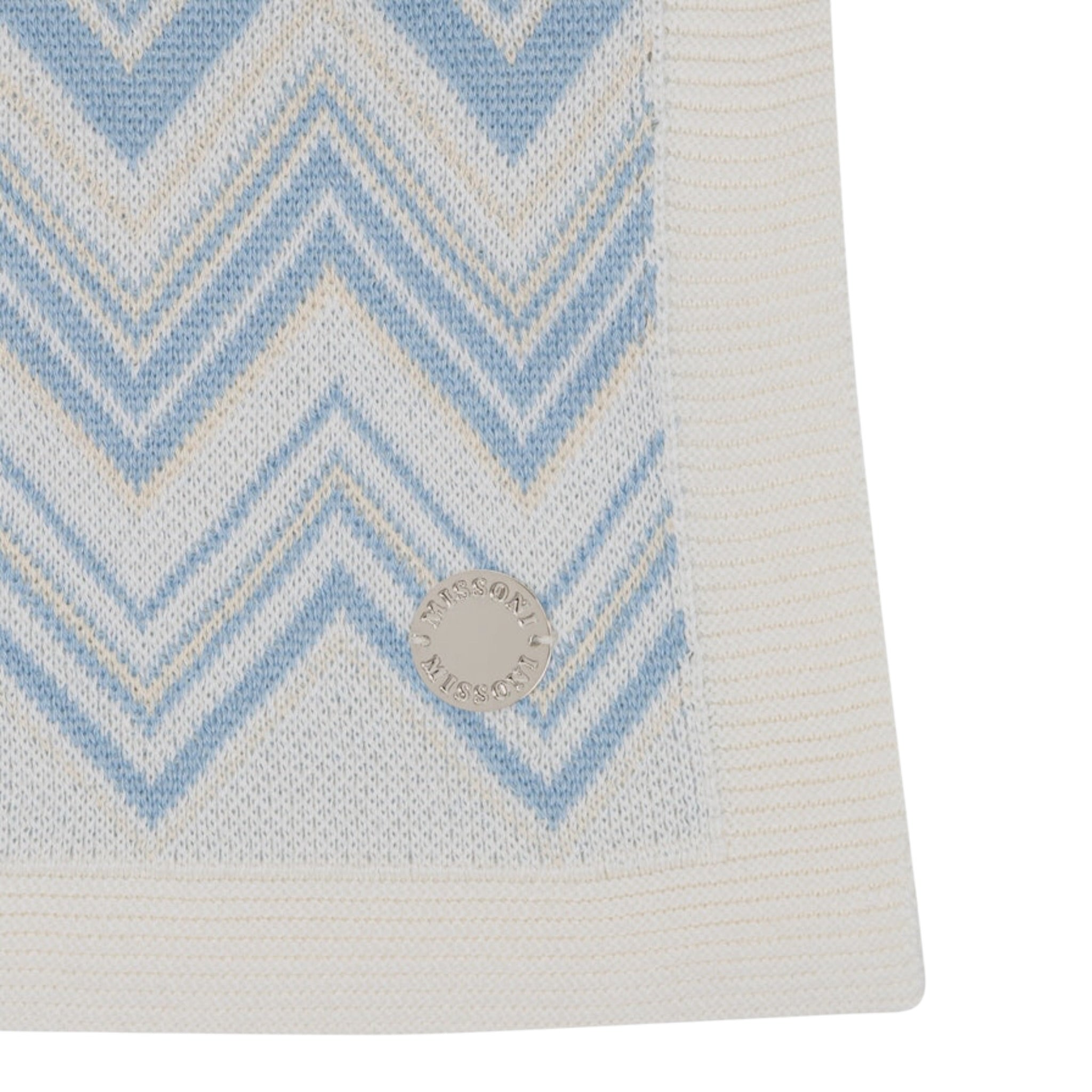 Missoni Sciarpa tinta unita con Fantasia Azzurro per Neonato MX0510 AZZURRO MISSONI 