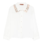 Missoni Camicia tinta unita con Paillettes Bianco per Bambina MX5A50 BIANCO MISSONI 