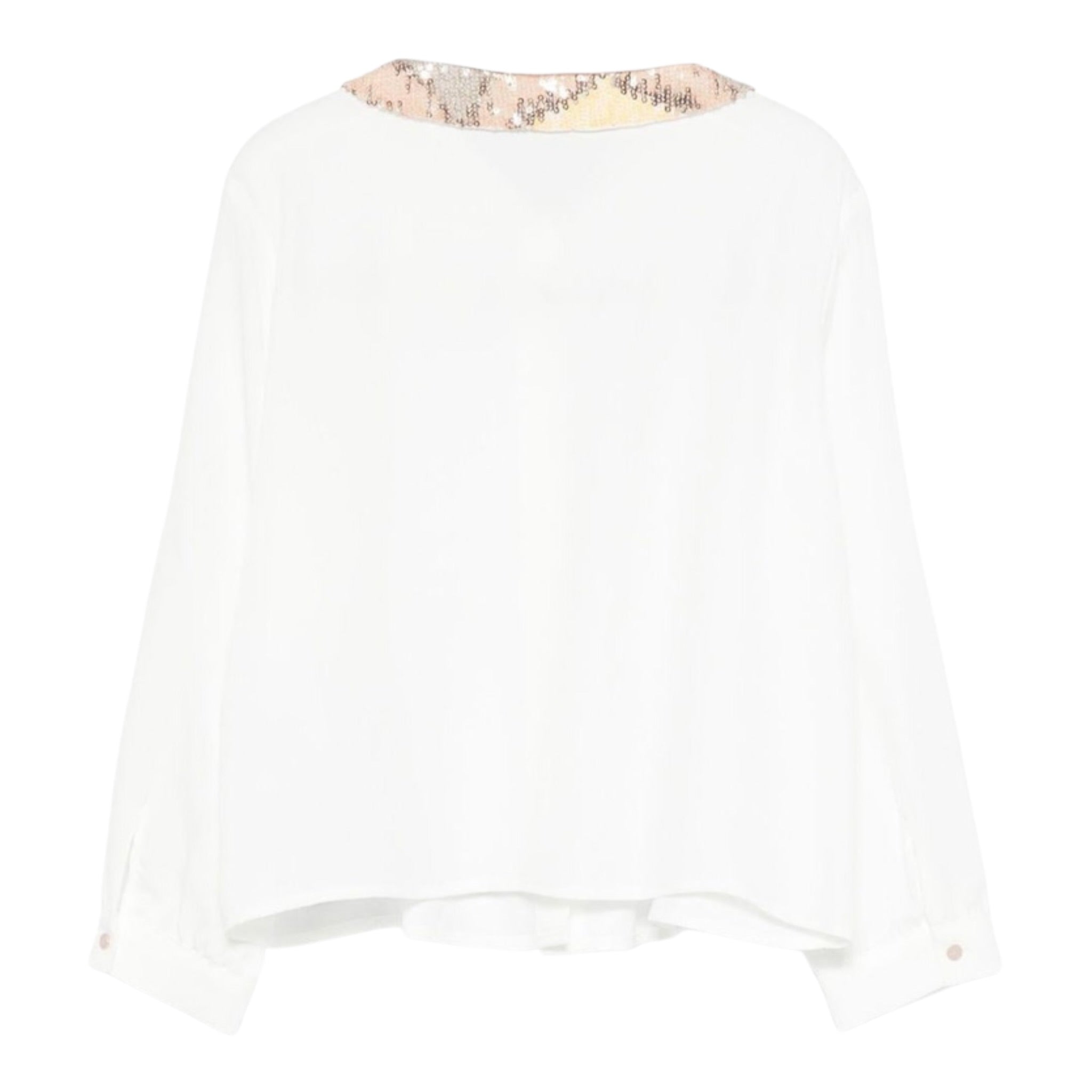 Missoni Camicia tinta unita con Paillettes Bianco per Bambina MX5A50 BIANCO MISSONI 