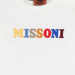 Missoni Shirt Girocollo tinta unita con Stampa Bianco per Neonato MX8510 BIANCO MISSONI 