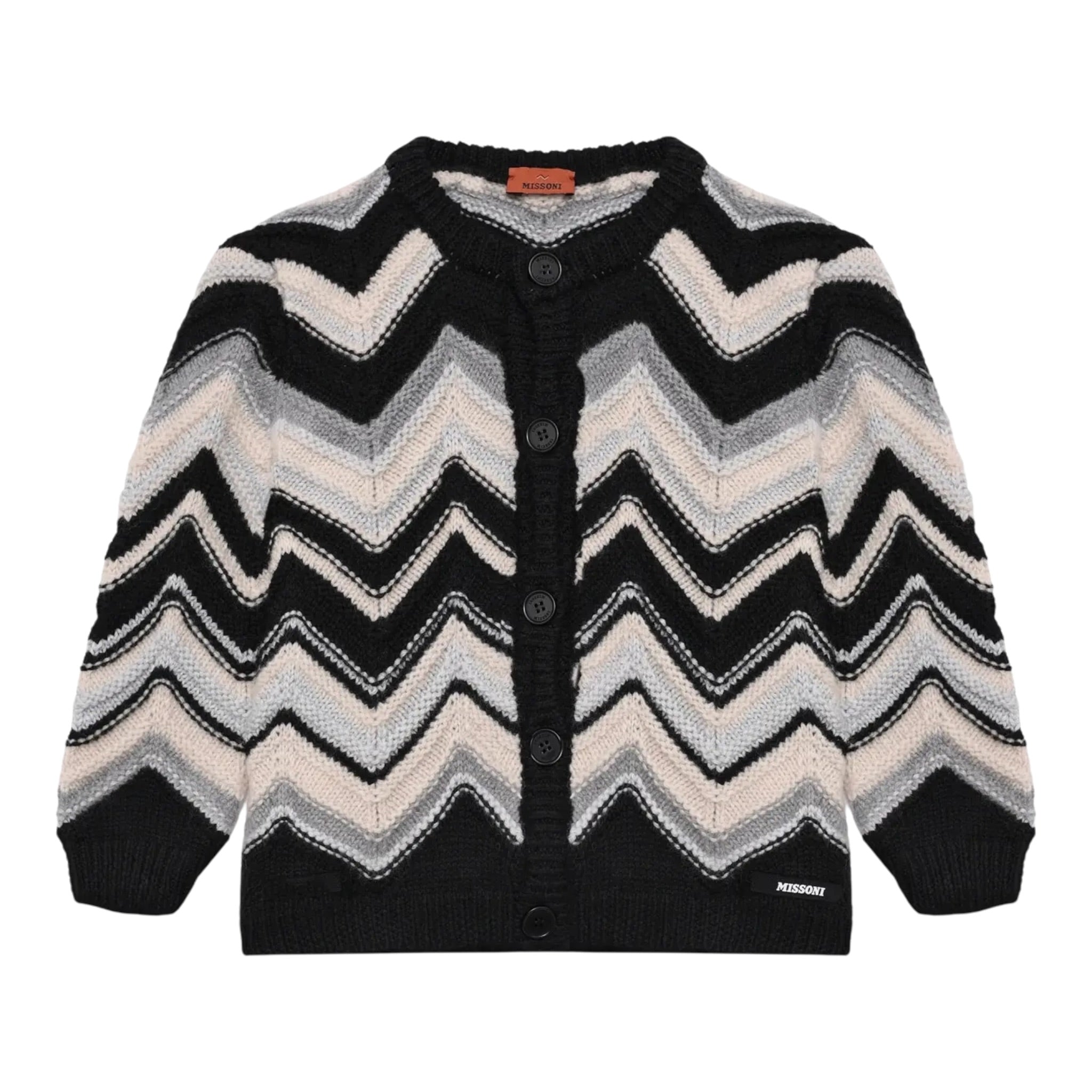 Missoni Cardigan Bicolore con Fantasia Bianco per Bambina MX9P10 BIANCO MISSONI 