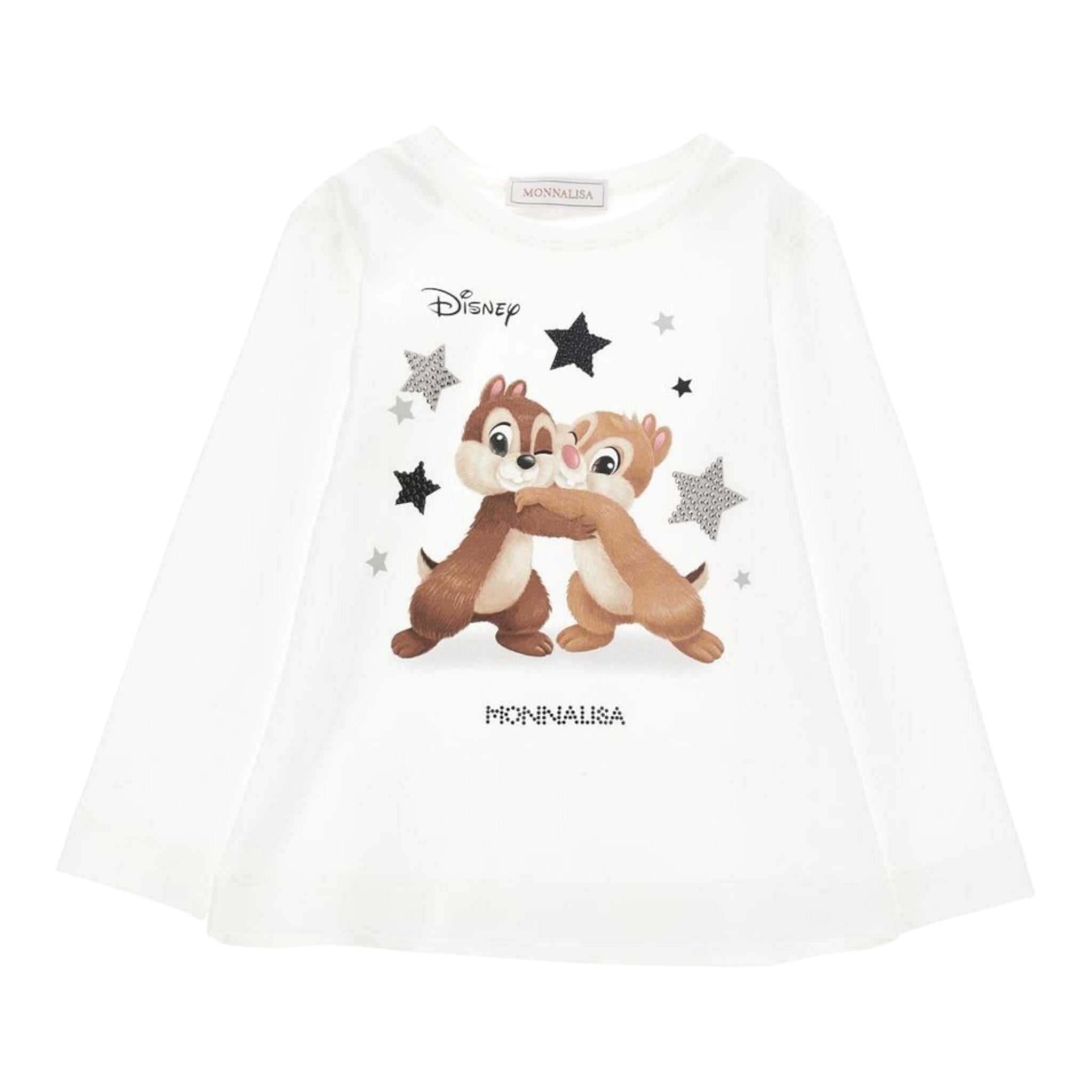 Monnalisa Shirt tinta unita con Stampa Bianco per Bambina 110612 BIANCO MONNALISA 