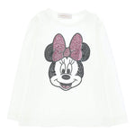Monnalisa Shirt tinta unita con Stampa Bianco per Bambina 110639 BIANCO MONNALISA 