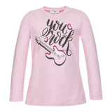 Monnalisa Shirt tinta unita con Stampa Rosa per Bambina 114615PS ROSA MONNALISA 