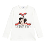 Monnalisa Shirt tinta unita con Stampa Bianco per Bambina 116626SW BIANCO MONNALISA 