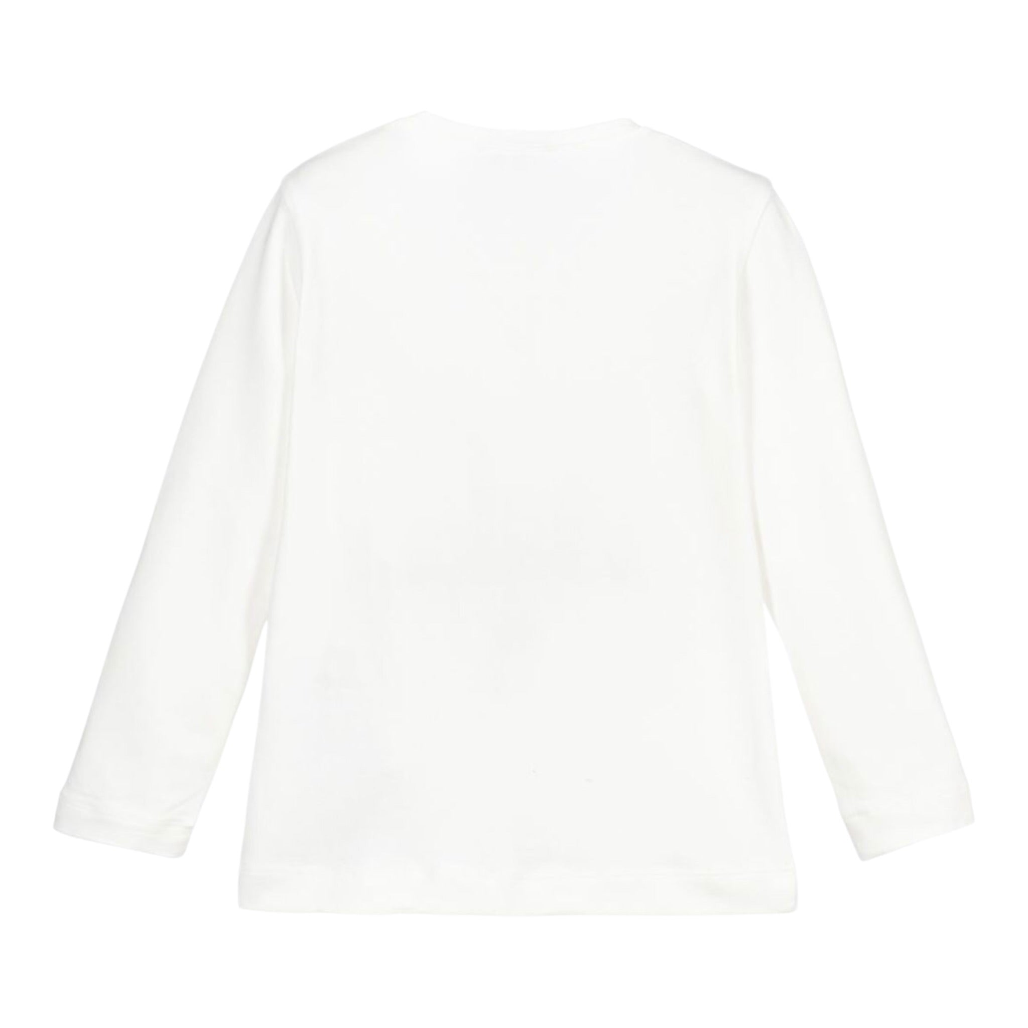 Monnalisa Shirt tinta unita con Stampa Bianco per Bambina 116626SW BIANCO MONNALISA 