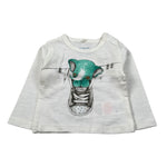 Boboli Shirt Girocollo tinta unita con Stampa Bianco per Neonato 118066 BIANCO BOBOLI 