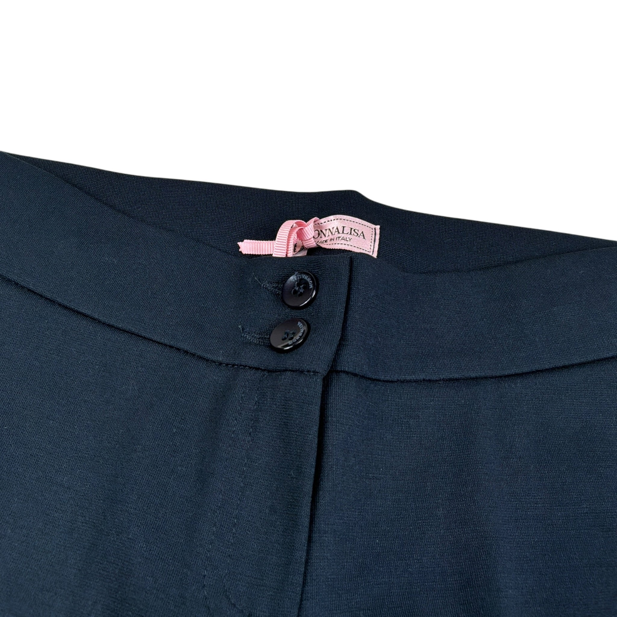 Monnalisa Pantalone tinta unita con Girovita Regolabile Blu per Bambina 118403 BLU MONNALISA 