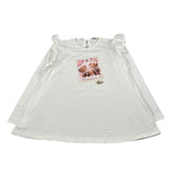 Monnalisa Shirt Girocollo Tinta Unit Ocn Stampa Bianco per Bambina 118624PI BIANCO MONNALISA 