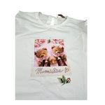 Monnalisa Shirt Girocollo Tinta Unit Ocn Stampa Bianco per Bambina 118624PI BIANCO MONNALISA 