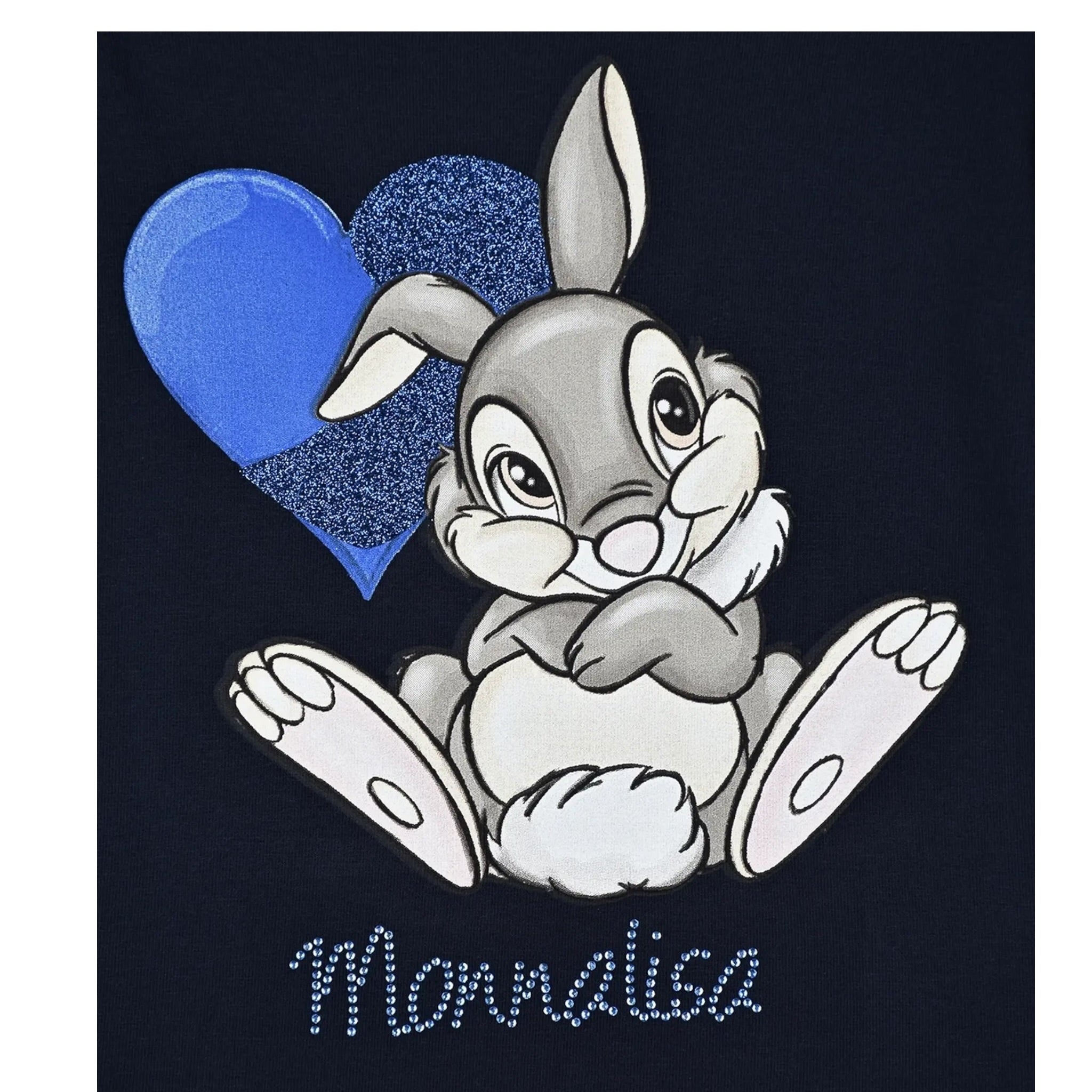 Monnalisa Shirt tinta unita con Stampa Blu per Bambina 118689P8 BLU MONNALISA 