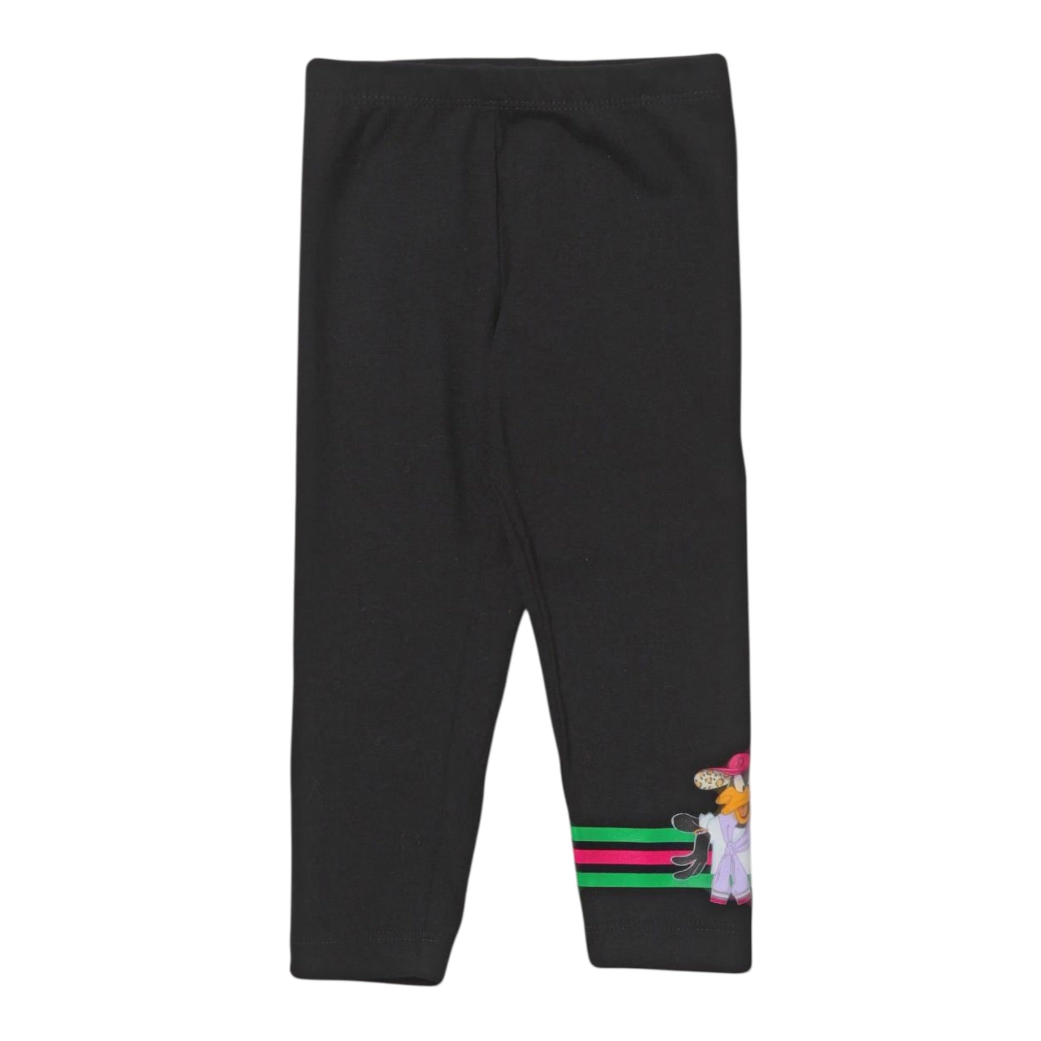 Monnalisa Leggins tinta unita con Stampa Nero per Bambina 11B417 NERO MONNALISA 