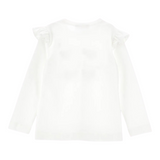 Monnalisa Shirt tinta unita con Stampa Bianco per Bambina 11B621 BIANCO MONNALISA 