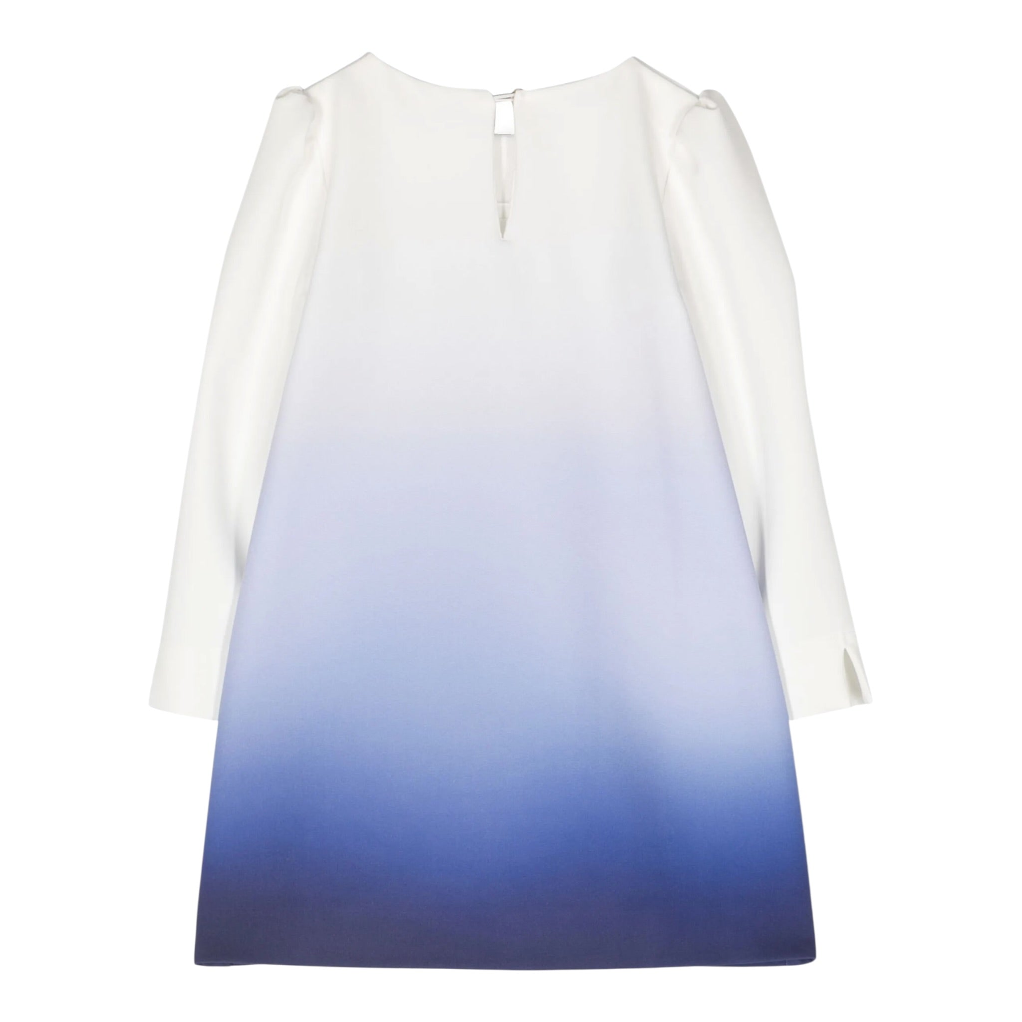 Monnalisa Abito Manica Lunga Bicolore con Stampa Panna/Blu per Bambina 11B918 PANNA/BLU MONNALISA 