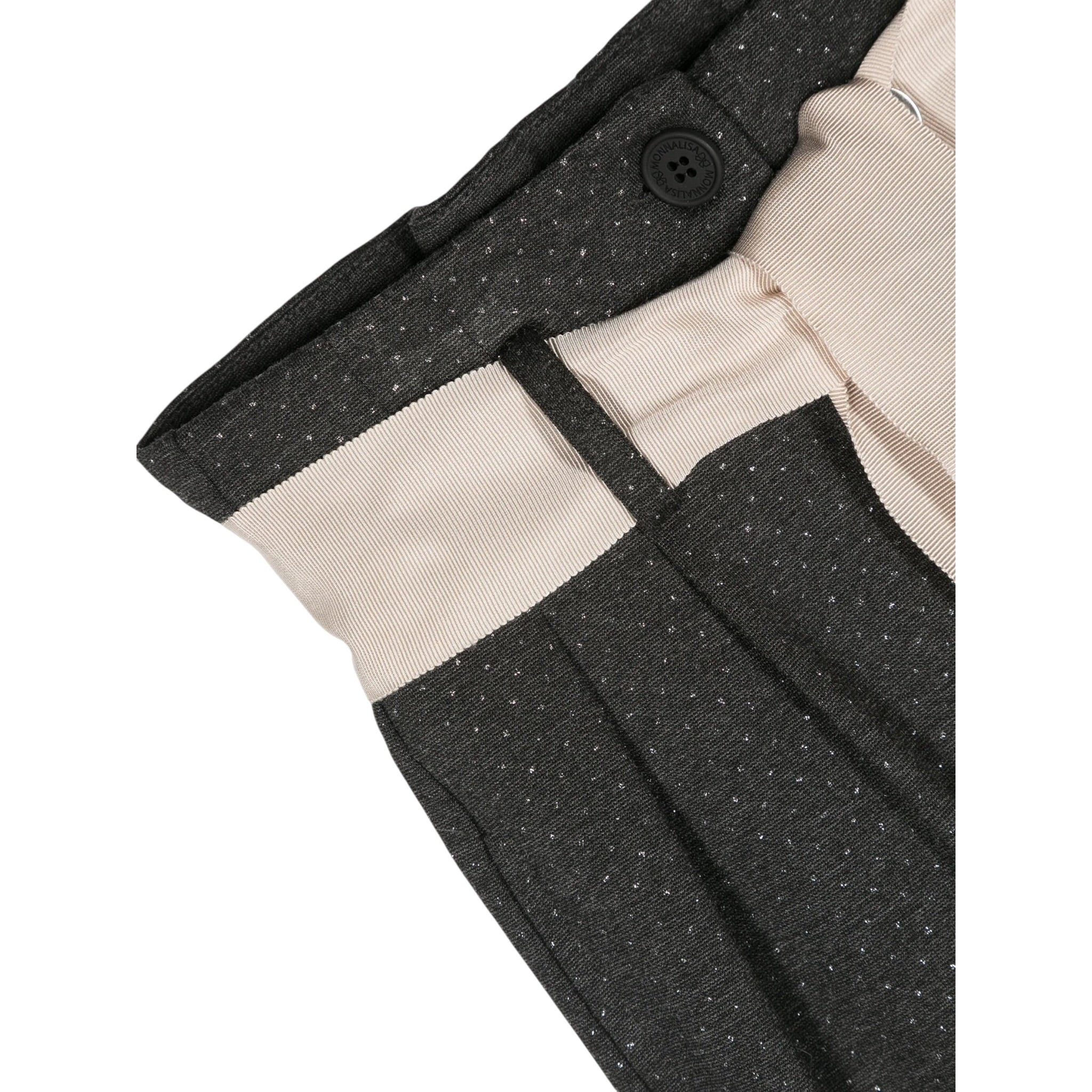 Monnalisa Pantalone tinta unita Modello Palazzo Grigio per Bambina 11D414 GRIGIO MONNALISA 