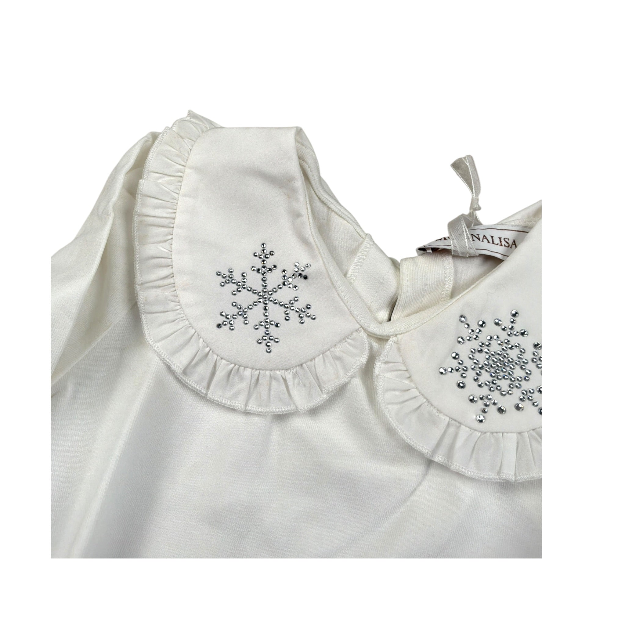 Monnalisa Shirt tinta unita con Colletto Panna per Neonata 11D627 PANNA MONNALISA 