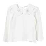 Monnalisa Shirt tinta unita con Colletto Panna per Neonata 11D627 PANNA MONNALISA 