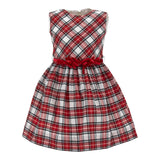 Monnalisa Abito Giromanica Bicolore Bianco/Rosso per Bambina 11D921 BIANCO/ROSSO MONNALISA 
