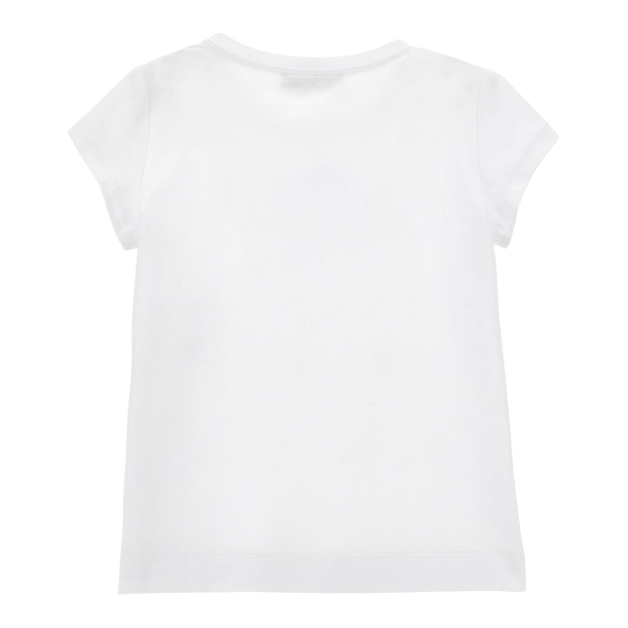 Monnalisa T-Shirt Girocollo tinta unita con Stampa Bianco per Neonata 11E622 BIANCO MONNALISA 