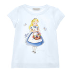 Monnalisa T-Shirt Girocollo tinta unita con Stampa Bianco per Neonata 11E622 BIANCO MONNALISA 