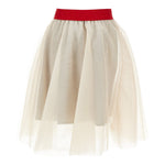 Monnalisa Gonna tinta unita In Tulle con Topolina Beige per Bambina 11F701 BEIGE MONNALISA 