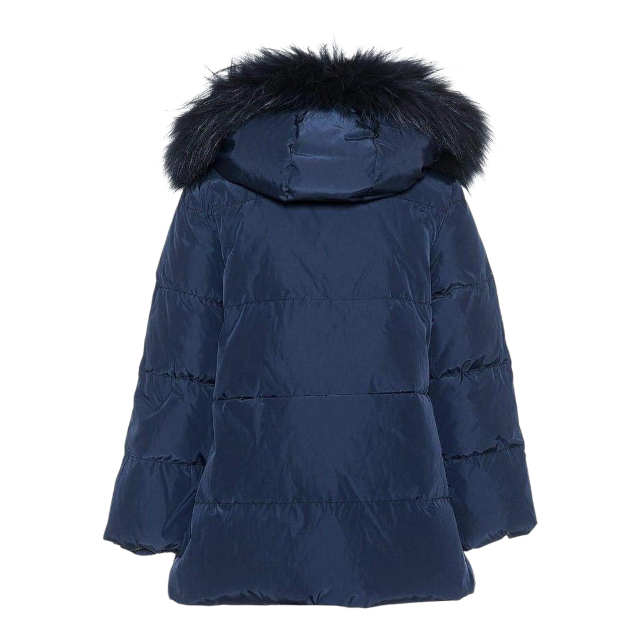Monnalisa Giubbino tinta unita con Zip E Cappuccio Blu per Bambina 174116 BLU MONNALISA 