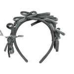 Monnalisa Cerchietto tinta unita con Fiocchi Grigio per Bambina 17D0034702 GRIGIO MONNALISA 