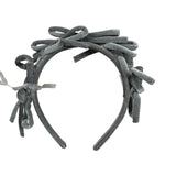 Monnalisa Cerchietto tinta unita con Fiocchi Grigio per Bambina 17D0034702 GRIGIO MONNALISA 