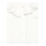 Monnalisa Camicia Mezza Manica tinta unita Bianco per Neonata 17EPAT BIANCO MONNALISA 