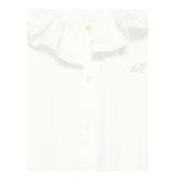 Monnalisa Camicia Mezza Manica tinta unita Bianco per Neonata 17EPAT BIANCO MONNALISA 