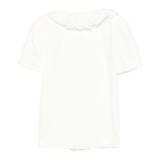Monnalisa Camicia Mezza Manica tinta unita Bianco per Neonata 17EPAT BIANCO MONNALISA 