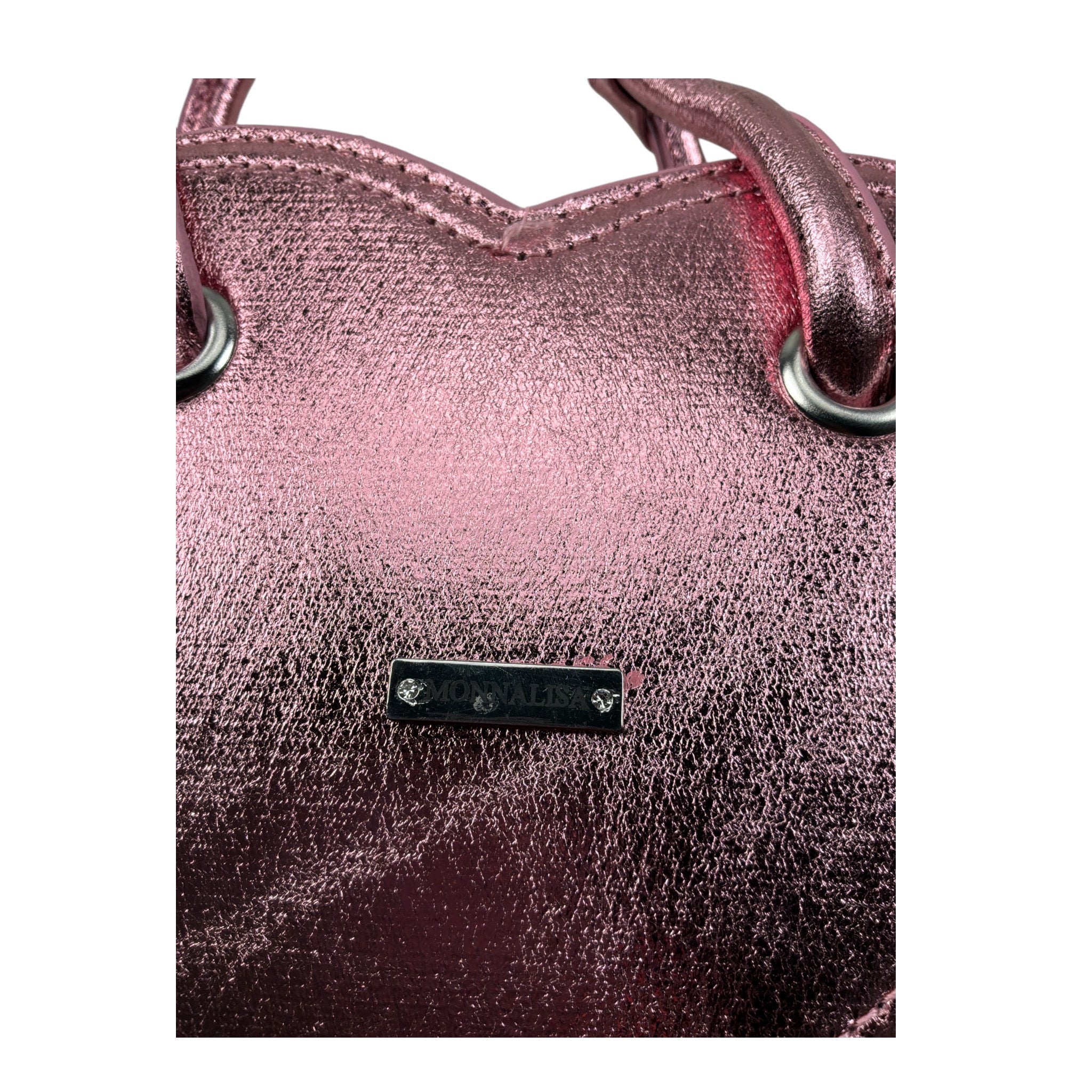 Monnalisa Borsa tinta unita Forma Cuore Rosa per Bambina 17F003 ROSA MONNALISA 
