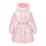 Monnalisa Giubbino tinta unita con Cappuccio Rosa per Bambina 17F101XX ROSA MONNALISA 