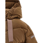 Monnalisa Giubbino tinta unita con Zip E Cappuccio Marrone per Bambina 17F103 MARRONE MONNALISA 