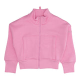 Monnalisa Felpa tinta unita con Zip Rosa per Bambina 17F800 ROSA MONNALISA 