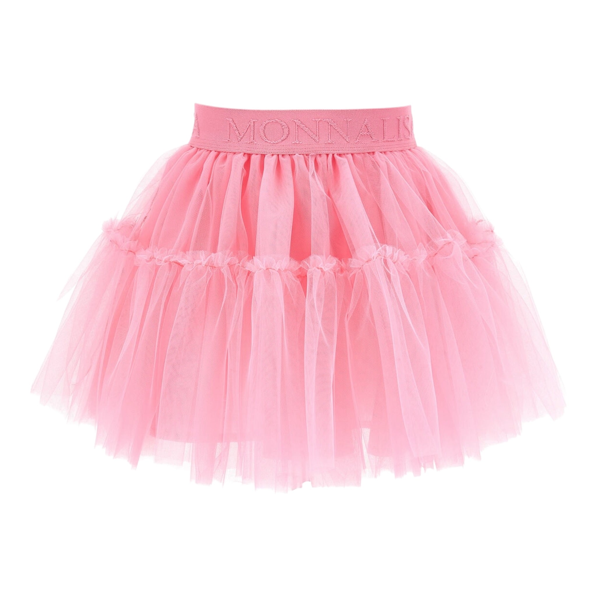 Monnalisa Gonna tinta unita In Tulle Rosa per Bambina 17FGON ROSA MONNALISA 