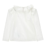 Monnalisa Camicia Manica Lunga tinta unita Panna per Bambina 17FPAT PANNA MONNALISA 