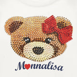 Monnalisa Shirt tinta unita con Stampa Bianco per Bambina 190618 BIANCO MONNALISA 