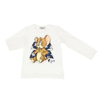 Monnalisa Shirt tinta unita con Stampa Bianco per Bambina 194641PW BIANCO MONNALISA 