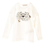 Monnalisa Shirt tinta unita con Stampa Bianco per Bambina 19B622 BIANCO MONNALISA 