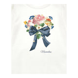 Monnalisa Shirt tinta unita con Stampa Bianco per Bambina 19D601 BIANCO MONNALISA 