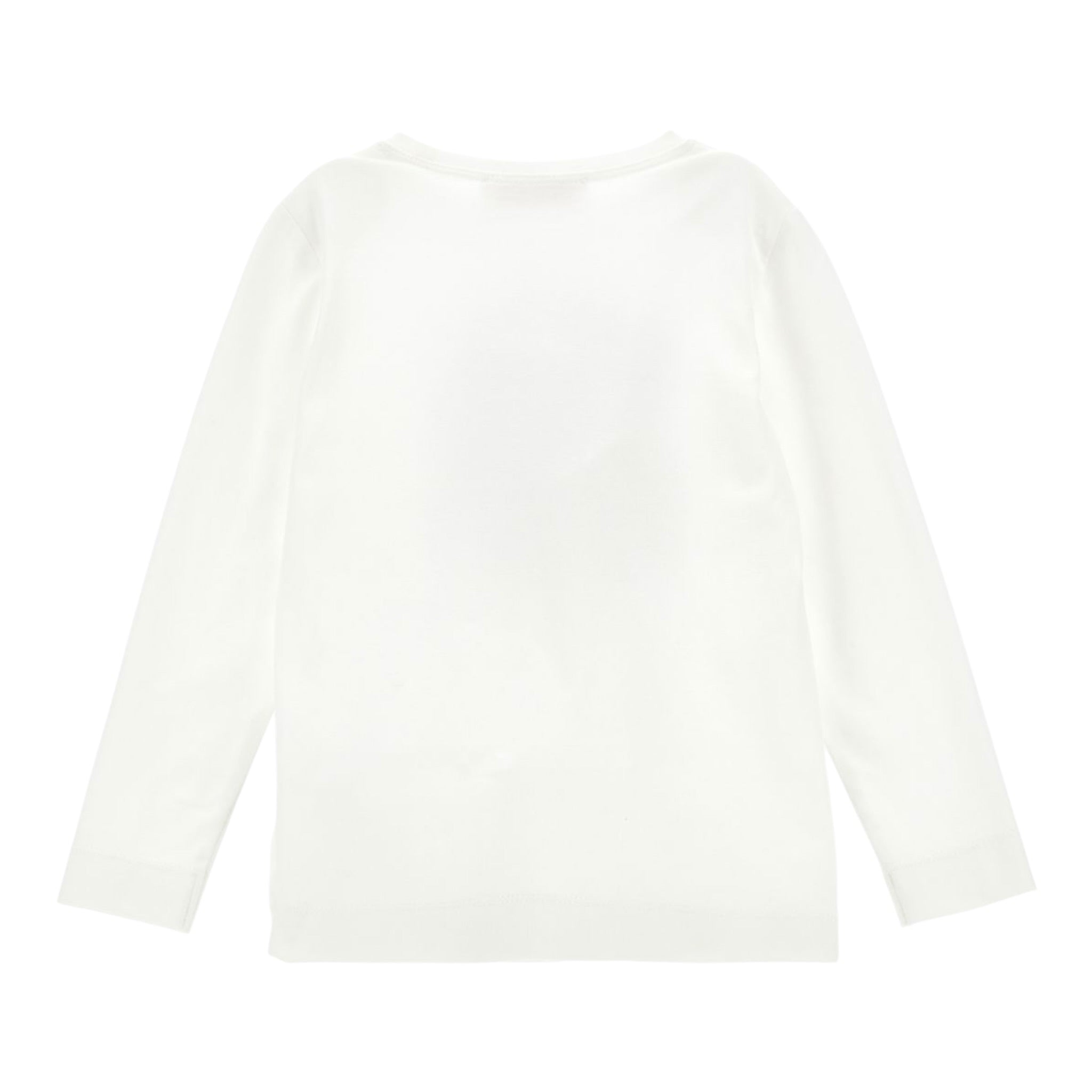 Monnalisa Shirt tinta unita con Stampa Bianco per Bambina 19D612 BIANCO MONNALISA 