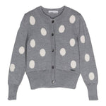 Monnalisa Cardigan tinta unita A Pois Grigio per Bambina 19D803 GRIGIO MONNALISA 