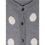 Monnalisa Cardigan tinta unita A Pois Grigio per Bambina 19D803 GRIGIO MONNALISA 