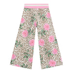 Monnalisa Pantalone tinta unita Modello A Palazzo con Fantasia Bianco per Bambina 19F406 BIANCO MONNALISA 