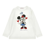 Monnalisa Shirt tinta unita con Stampa Bianco per Bambina 19F608 BIANCO MONNALISA 