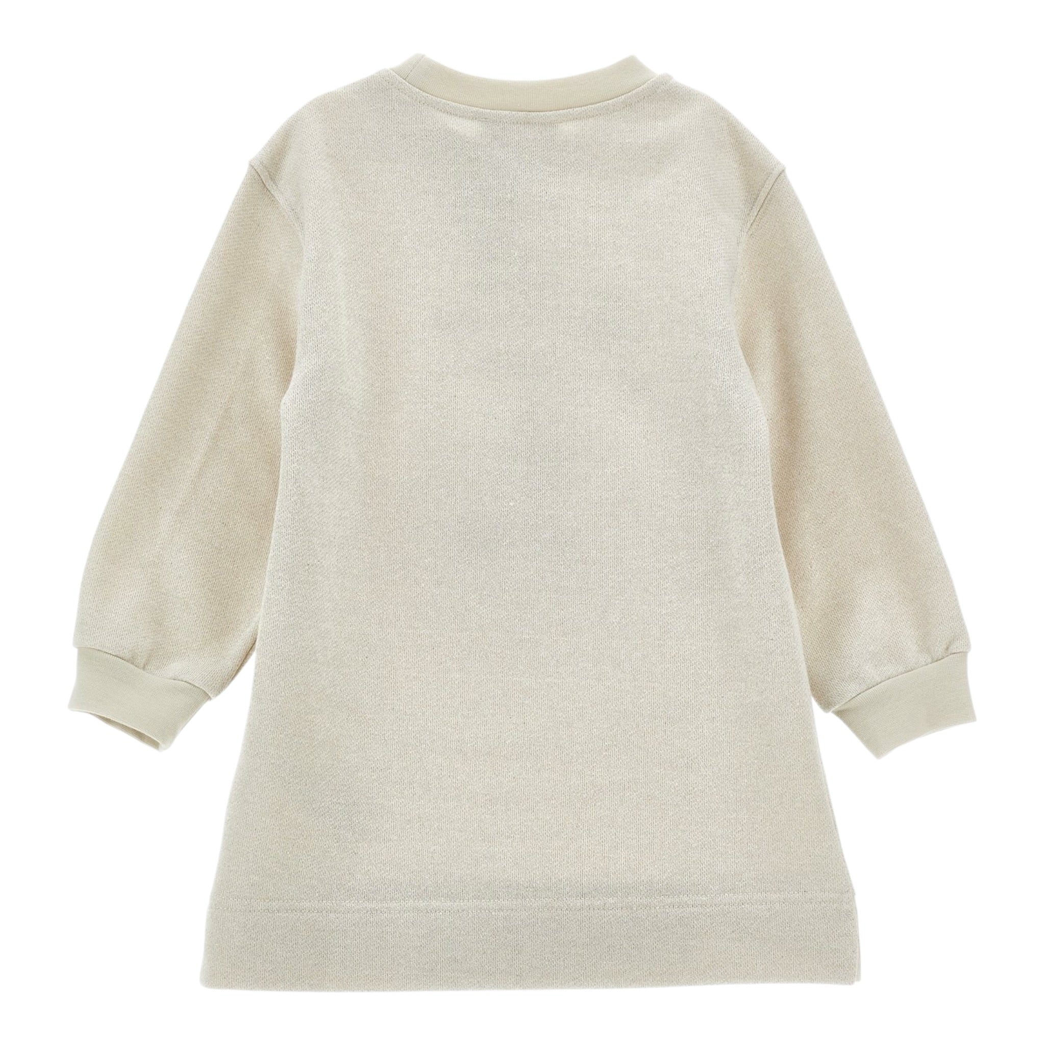 Monnalisa Abito tinta unita con Stampa Beige per Bambina 19F900X BEIGE MONNALISA 