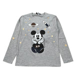 Monnalisa Shirt Girocollo tinta unita con Stampa Grigio per Bambino 252602 GRIGIO MONNALISA 