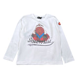 Monnalisa Shirt Girocollo tinta unita con Stampa Bianco per Bambina 254611 BIANCO MONNALISA 