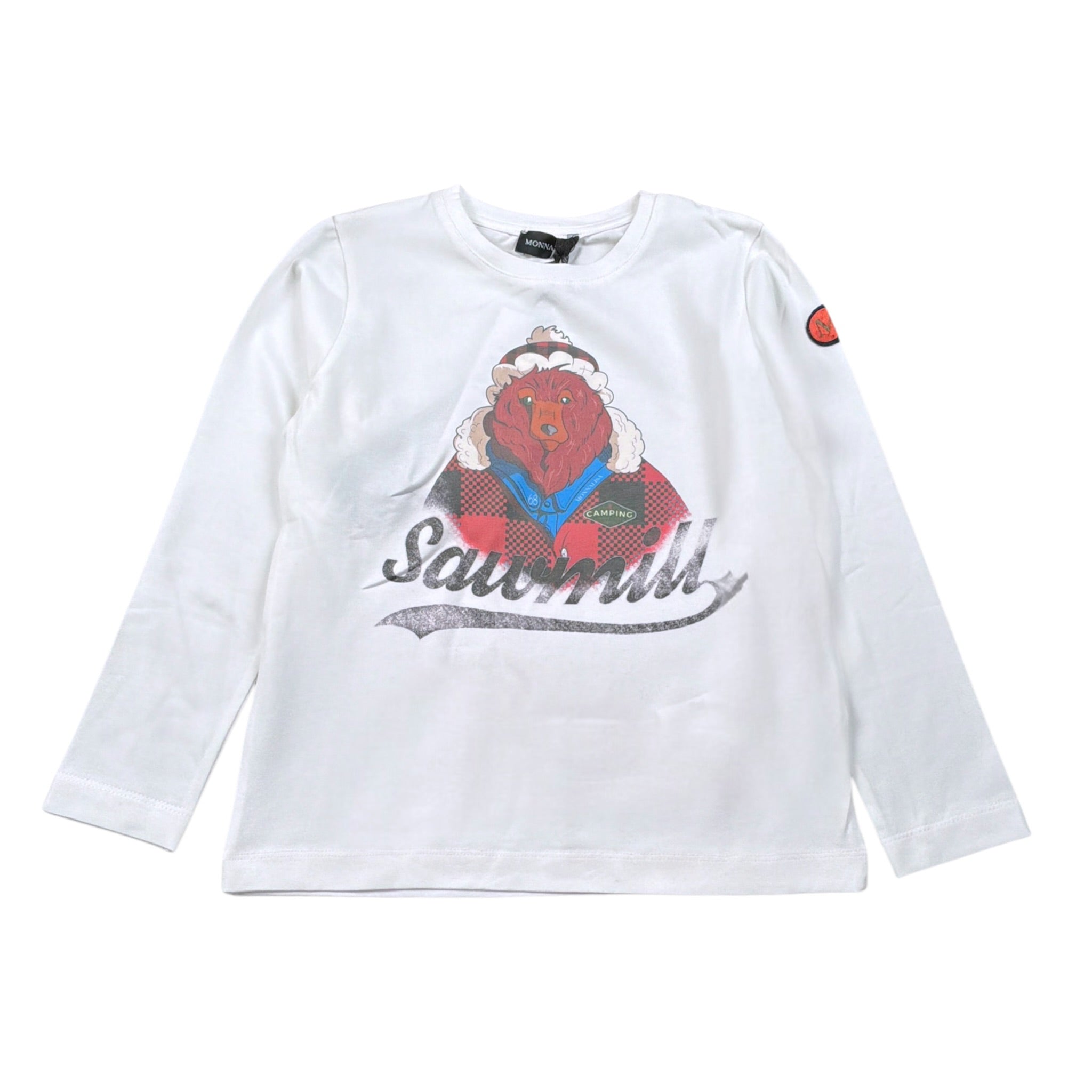 Monnalisa Shirt Girocollo tinta unita con Stampa Bianco per Bambina 254611 BIANCO MONNALISA 